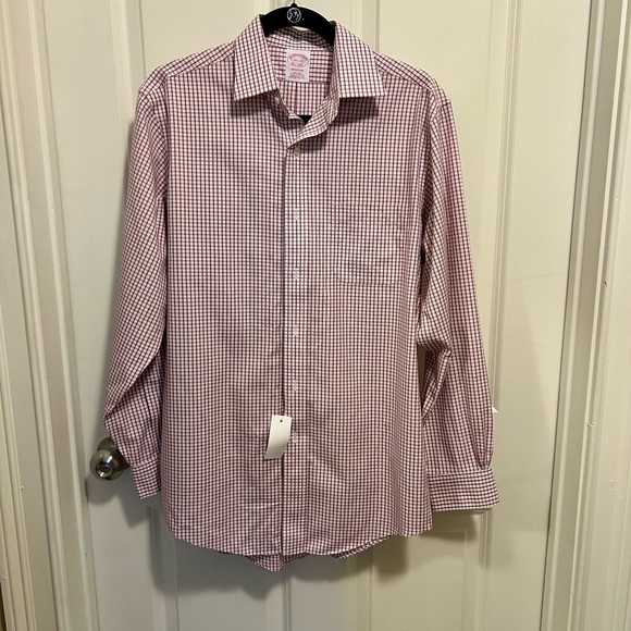 Red & Blue Plaid Brooks Brothers BRAND NEW Button Down 14.5 - 33 - Picture 4 of 11